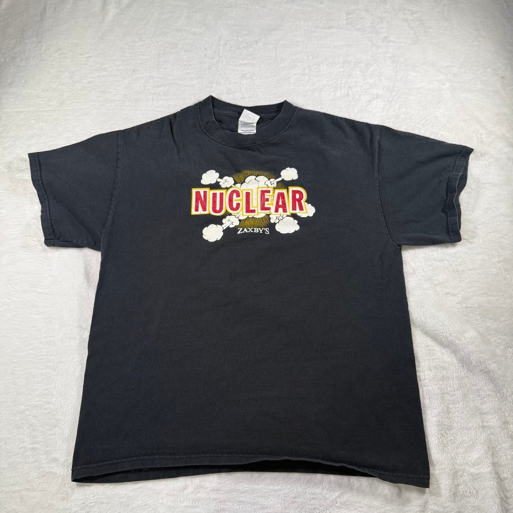 Vintage Zaxby's Nuclear Graphic T-Shirt Black Adult Size XL